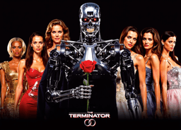 t800 robot in a suit...