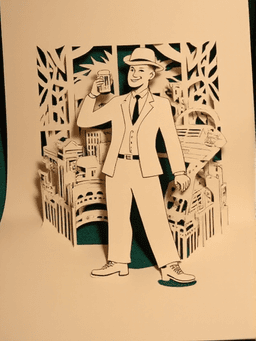 kirigami style of a ...