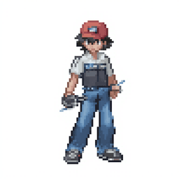 a pixel image of ash...