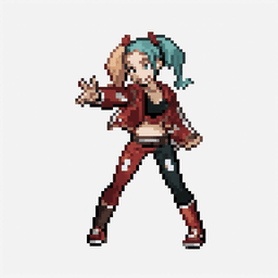 a pixel image of a h...