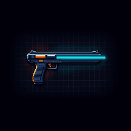 A futuristic laser g...