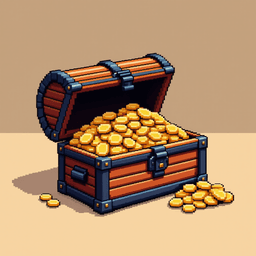 A small wooden treas...