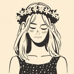 a girl with a flower...